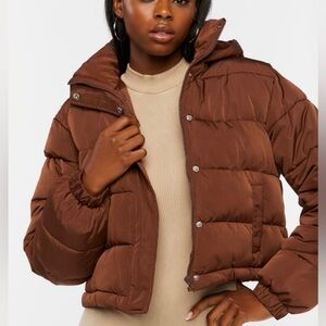 Forever 21 Brown Puffer Jacket